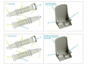 Quinta Studio QR+32048 Pre-war/early WWII US fighter seat belts (with metal buckles) (All kits) 1/32
