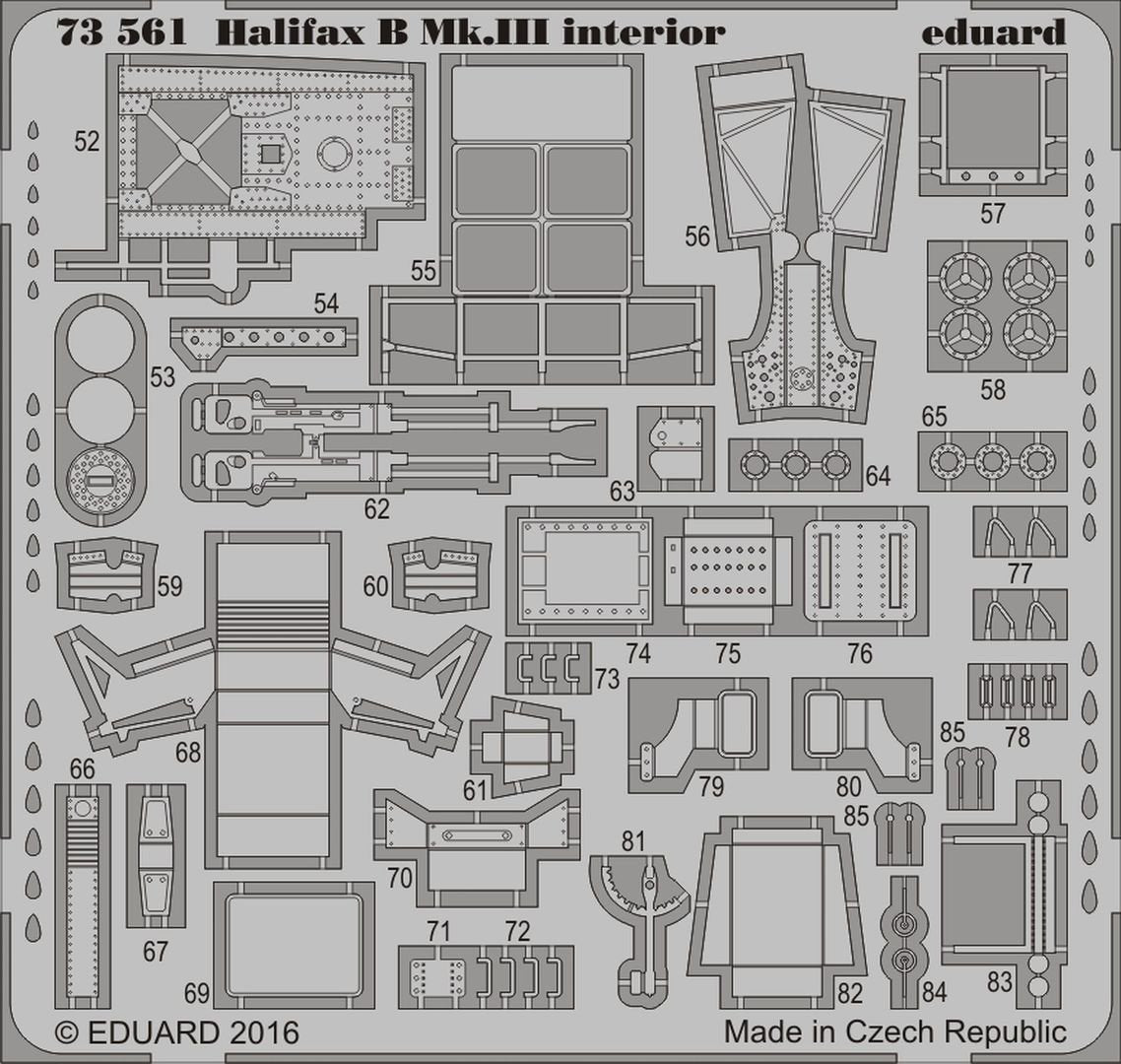 Eduard 73561 Halifax B Mk. III interior REVELL 1/72 – zdjęcie 2