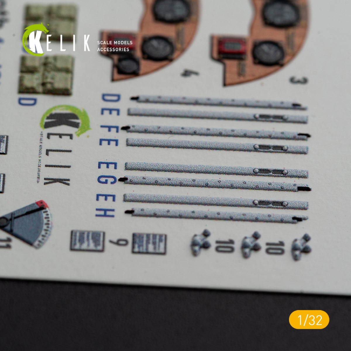 KELIK K32022 DH.81A Tiger Moth - Interior 3D Decal with 3D printed parts for ICM kit 1/32 – zdjęcie 4