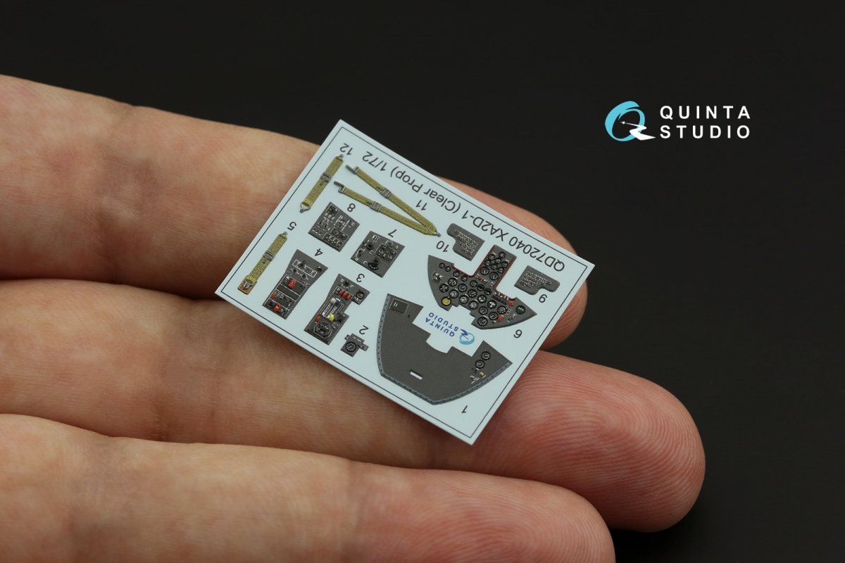 Quinta Studio QD72040 XA2D-1 3D-Printed &amp;amp; colored Interior on decal paper (Clear Prop) 1/72 – image 4