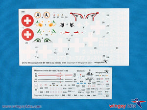 Wingsy Kits D5-12 Swiss Air Force Fighter MESSERSCHMITT Bf 109 E-3a 1/48 – immagine 12