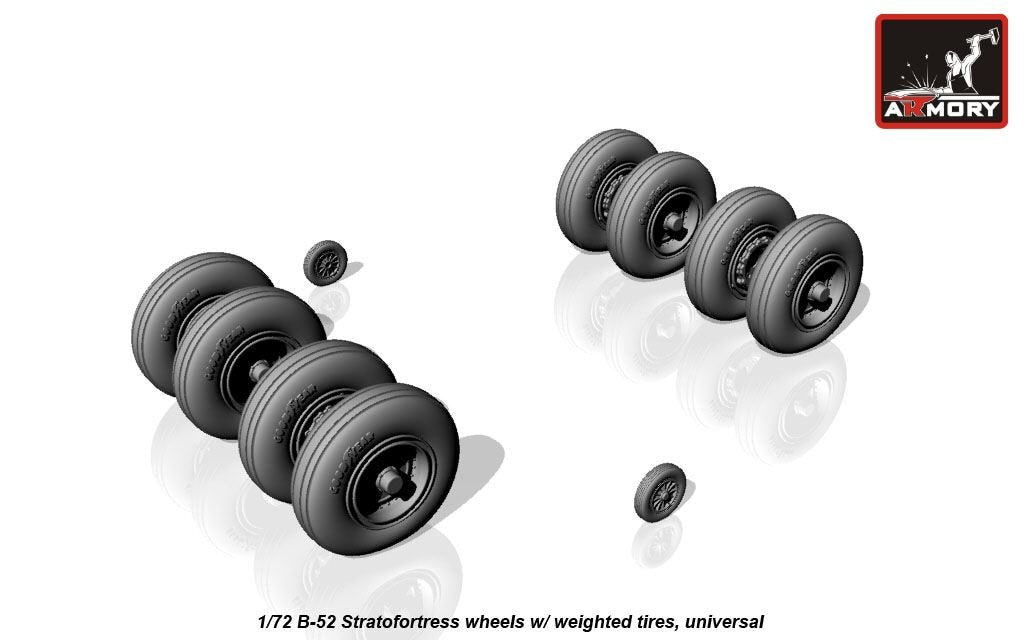 Armory Models AW72316 B-52 Stratofortress wheels w/ weighted tyres 1/72 – zdjęcie 4