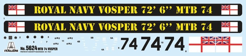Italeri 5624 Vosper 74 Torpedo Boat with crew (7 FIGURES &amp;amp; ACCESSORIES INCLUDED) 1/35 – zdjęcie 3