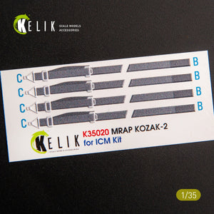 KELIK K35020 KOZAK-2 UKRAINIAN MRAP 3D DECALS FOR ICM KIT 1/35 – zdjęcie 3