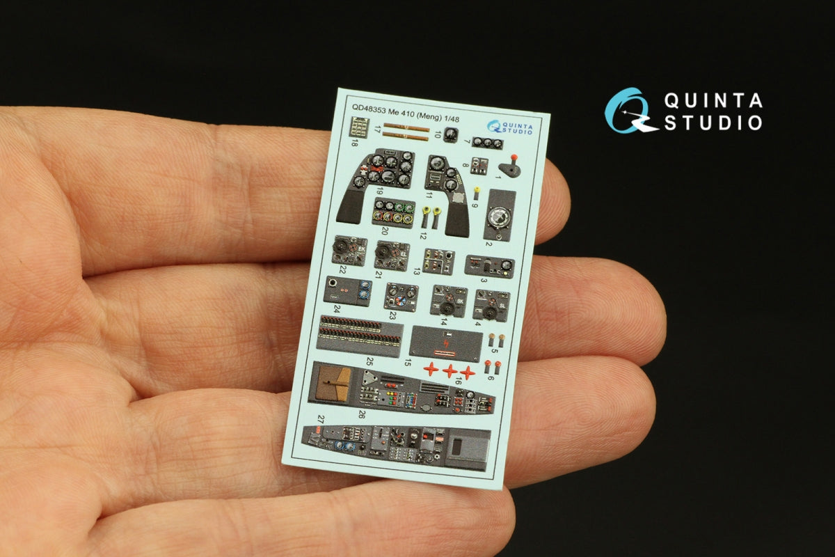 Quinta Studio QD48353 Me 410 3D-Printed &amp;amp; colored Interior on decal paper (Meng) 1/48 – image 5