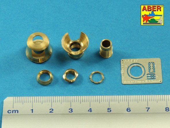 Aber 16L-16 Early muzzle brake for the barrel used in the Panzer IV, Ausf. G and in the Stug.G self-propelled gun / Early muzzle brake used on German 7.5cm barrel PzKpfw. IV, Ausf. G and Stug. Ausf.F; F8 G early 1/16