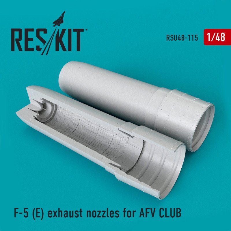 RESKIT RSU48-0115 Buses d'échappement F-5E pour AFV CLUB 1/48 