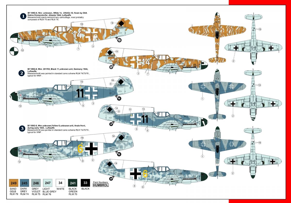 AZ Model AZ7447 Messerschmitt Bf-109G-8 Recon 1/72 – zdjęcie 2