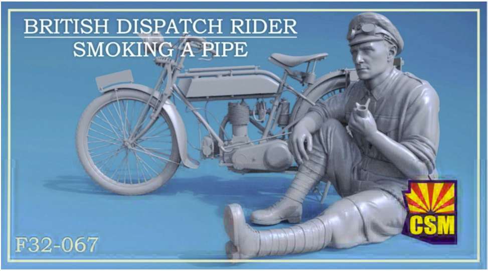 Copper State Models F32-067 British Dispatch Rider smoking pipe (Motorcycle not included) 1/32