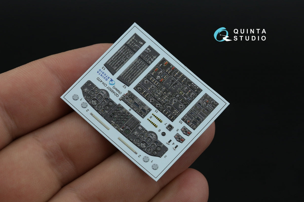 Quinta Studio QD48507 CH-47D 3D-Printed colored Interior on decal paper (Italeri) 1/48 – image 5