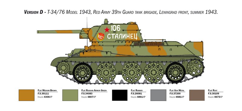 Italeri 6570 T-34/76 mod. 1943 1/35 – zdjęcie 8