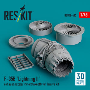 RESKIT RSU48-0413 F-35B &amp;quot;Lightning II&amp;quot; exhaust nozzle (Short takeoff) for Tamiya kit (3D printed) 1/48 – image 2