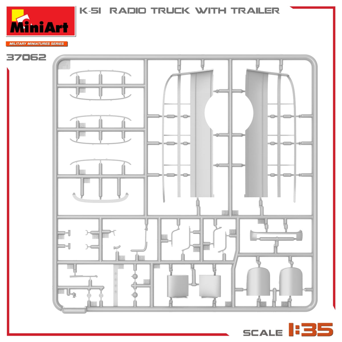 Miniart 37062 K-51 RADIO TRUCK WITH TRAILER 1/35 – image 15