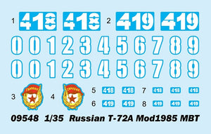 Trumpeter 09548 Russian T-72A Mod1985 MBT 1/35 – zdjęcie 4