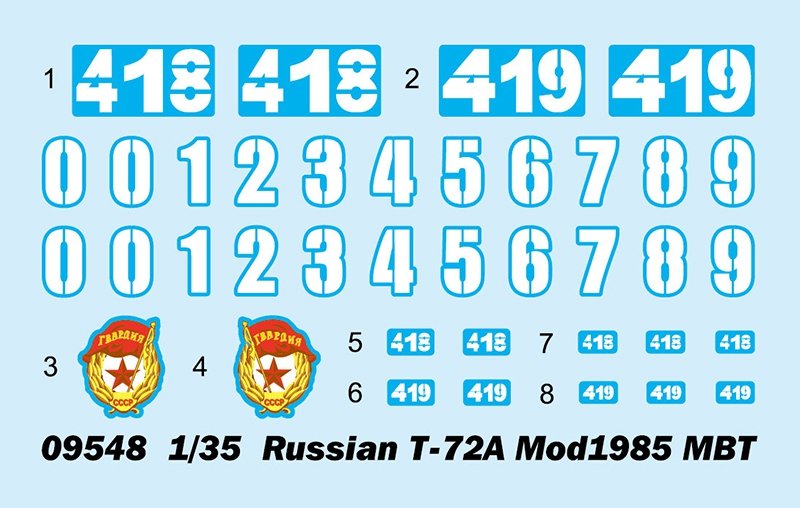 Trumpeter 09548 Russian T-72A Mod1985 MBT 1/35 – zdjęcie 4
