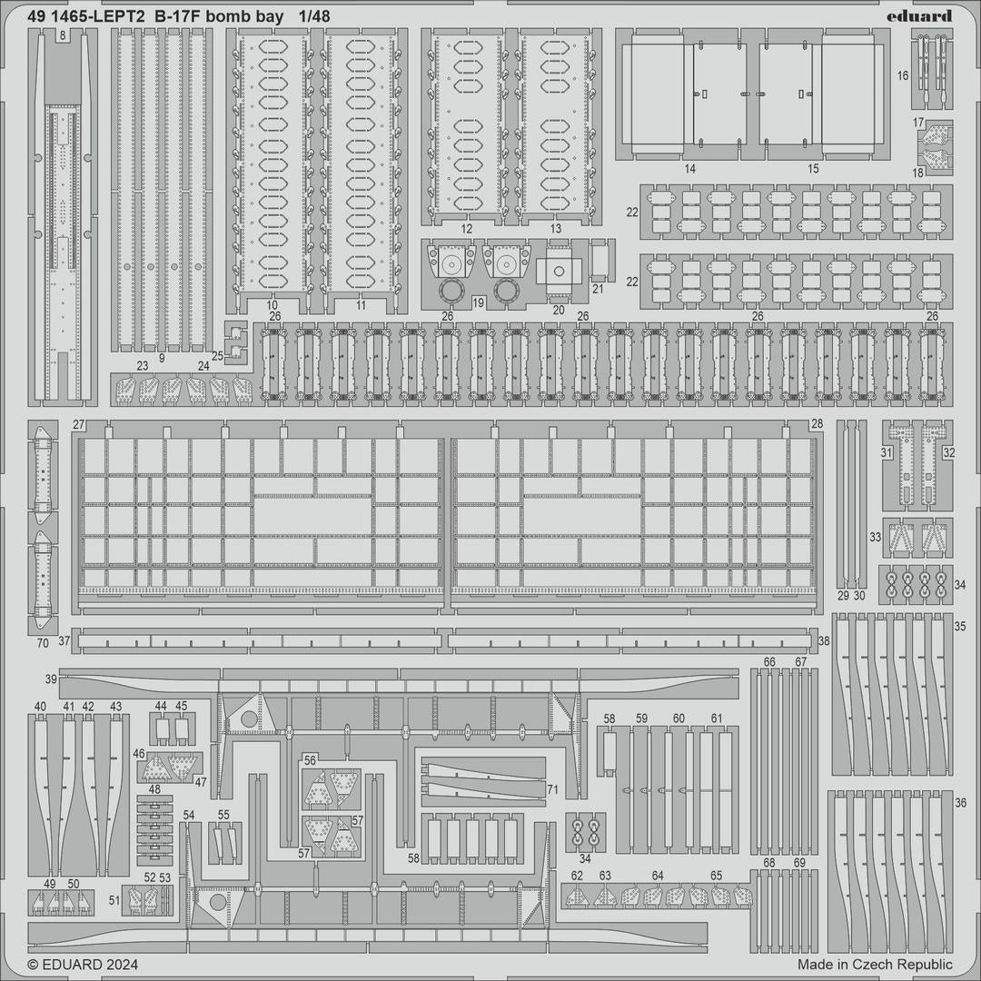 Eduard 491465 B-17F bomb bay EDUARD 1/48 – zdjęcie 2