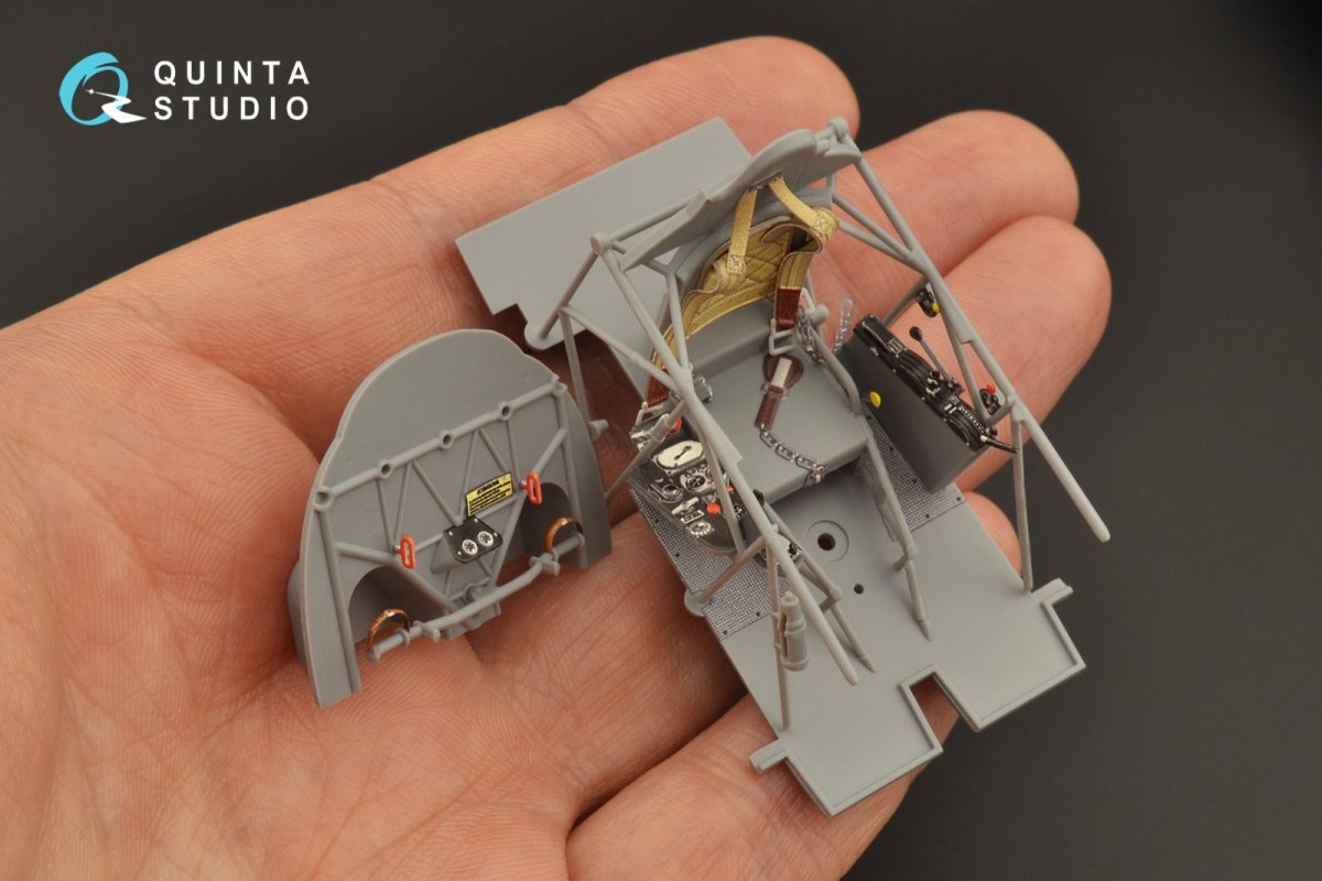Quinta Studio QD32104 Fiat CR.42 3D-Printed &amp;amp; colored Interior on decal paper (ICM) 1/32 – image 2