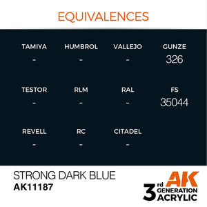 AK Interactive AK11187 STRONG DARK BLUE – STANDARD 17ml – image 2