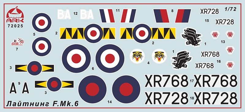 Ark Models 72025 BAC Lightning F.6 British fighter interceptor 1/72 – zdjęcie 2