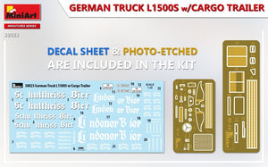 MiniArt 38023 GERMAN TRUCK L1500S w/CARGO TRAILER 1/35 – image 3