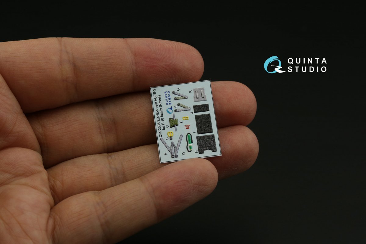 Quinta Studio QD72058 F-16D 3D-Printed &amp;amp; coloured Interior on decal paper (Revell) 1/72 – zdjęcie 5