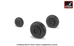 Armory Models AW32012 Mikoyan MiG-19 Farmer wheels w/ weighted tires 1/32 – immagine 3