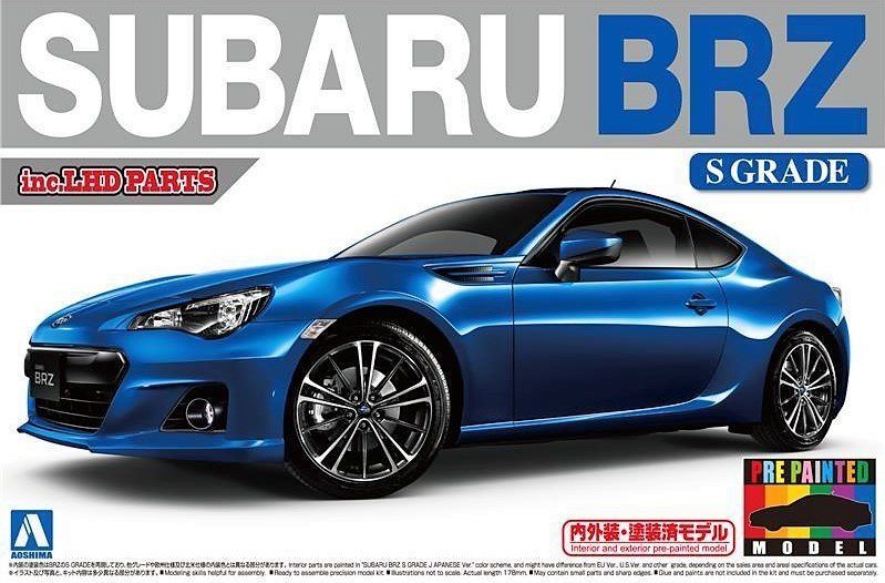 Aoshima 01007 SUBARU BRZ'12 WR BLEU MICA (1/24)