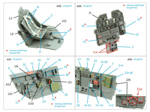 Quinta Studio QD32217 P-40N early 3D-Printed coloured Interior on decal paper (Hasegawa/Eduard) 1/32 – zdjęcie 2