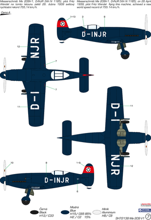 Special Hobby 72138 Messerschmitt Me 209V-1 1/72 – zdjęcie 3