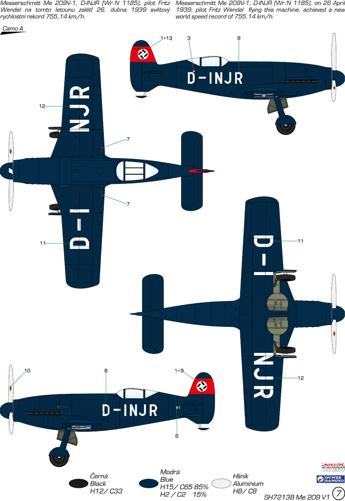 Special Hobby 72138 Messerschmitt Me 209V-1 1/72 – zdjęcie 3