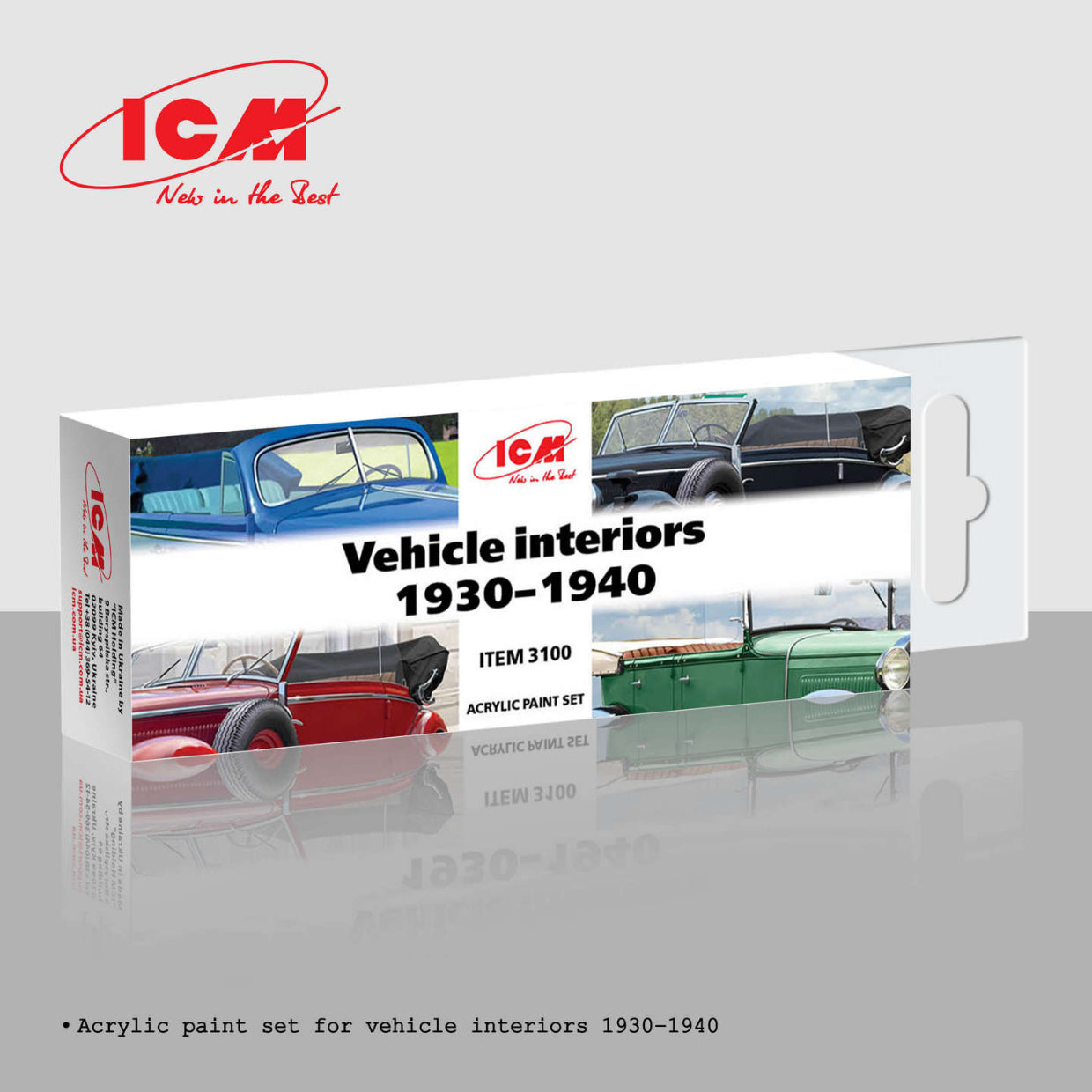 ICM 3100 Acrylic Paints Set for Vehicle Interiors (1930 - 1940) – zdjęcie 2