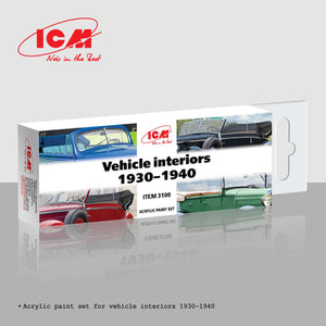 ICM 3100 Acrylic Paints Set for Vehicle Interiors (1930 - 1940) – zdjęcie 2