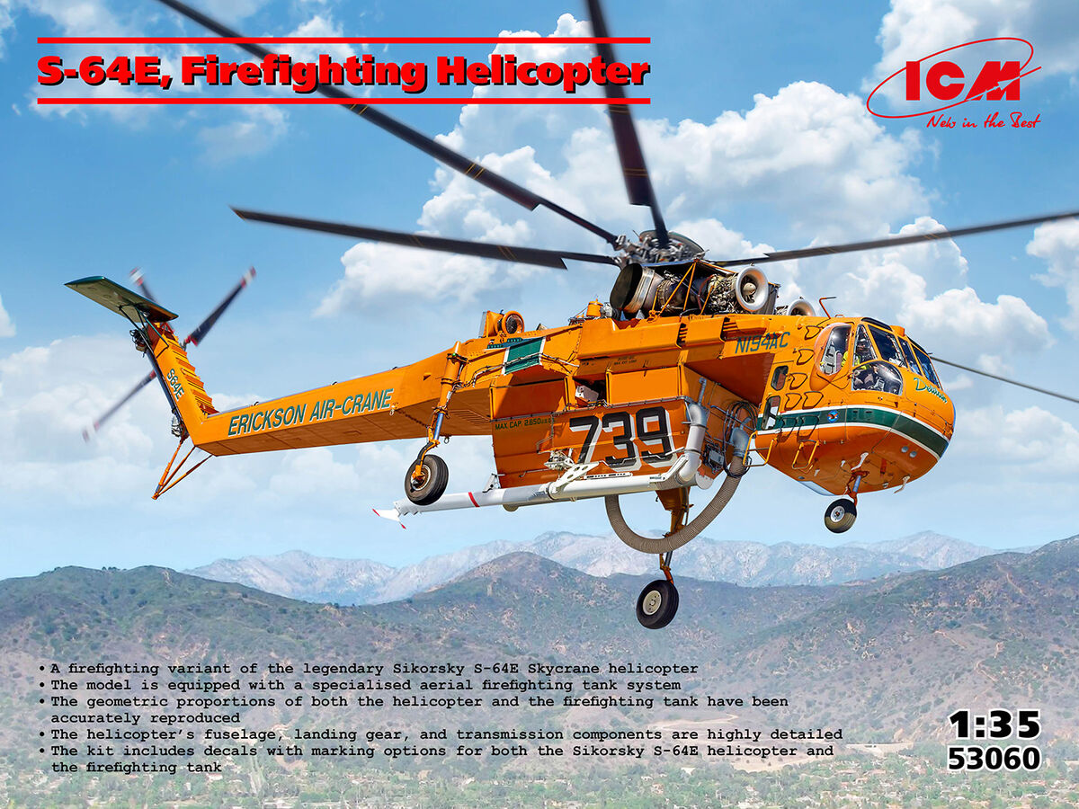ICM 53060 Sikorsky S-64 E - Firefighting Helicopter 1/48