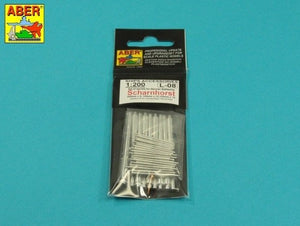 Aber 200L-08 Zestaw luf do pancernika Scharnhorst 280mmx9 1/200