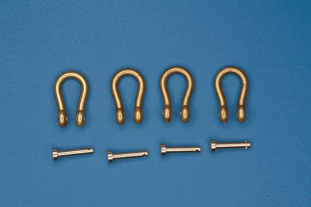 RB Model 10374A Shackles (4 pcs) Used in different military vehicles drawing and dimensions 1/35