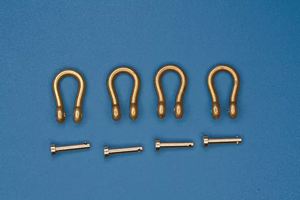 RB Model 10374A Shackles (4 pcs) Used in different military vehicles drawing and dimensions 1/35