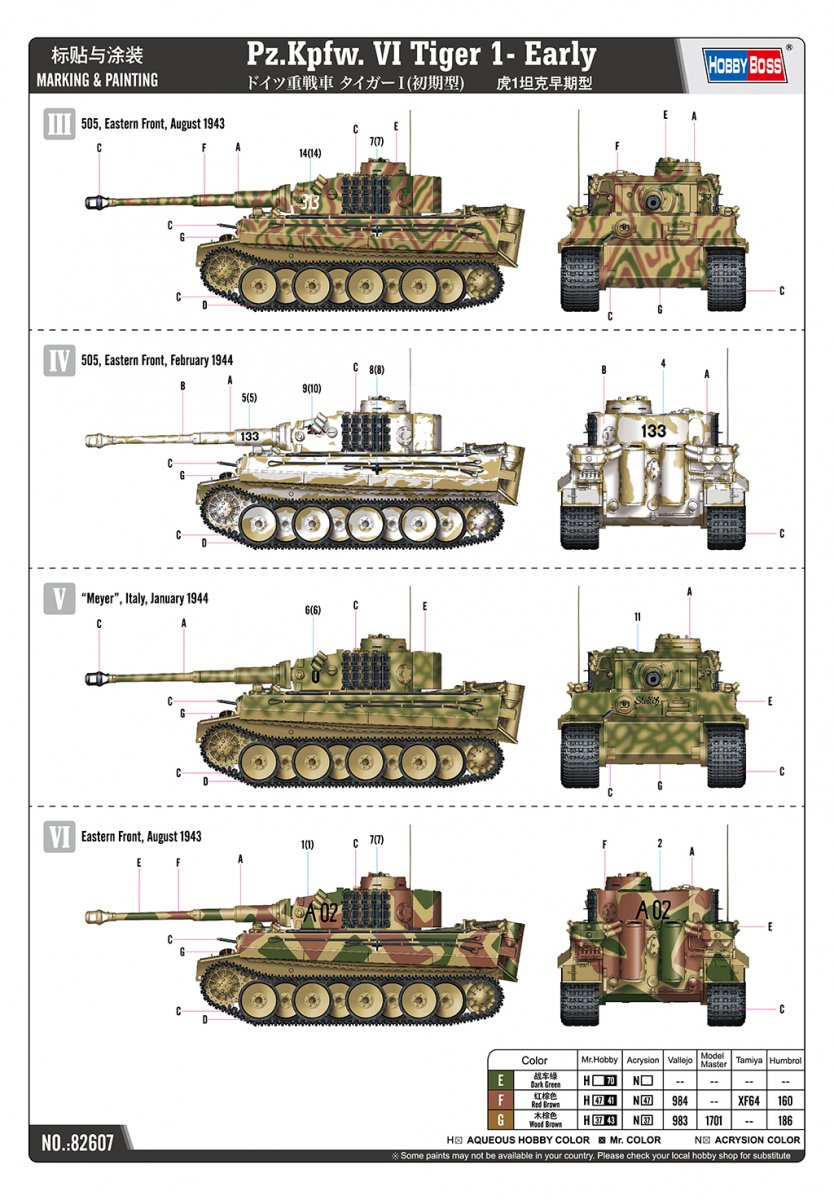 Hobby Boss 82607 Pz.Kpfw. VI Tiger 1 Early 1/16 – zdjęcie 4