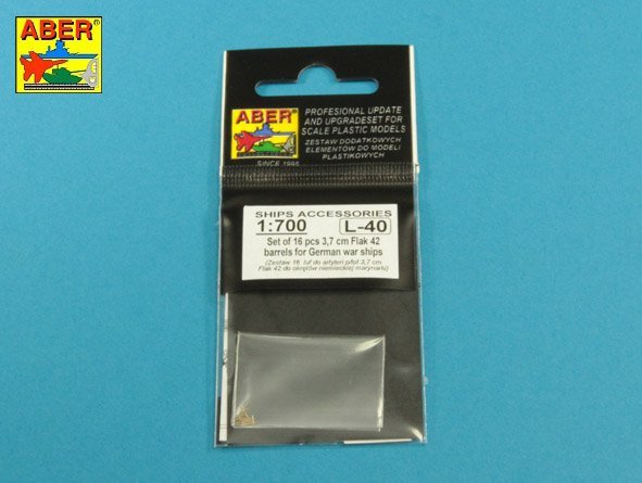 Aber 1/700L-40 Set of 16 pcs 3.7 cm Flak 42 gun barrels for German war ships 1/700 – image 4