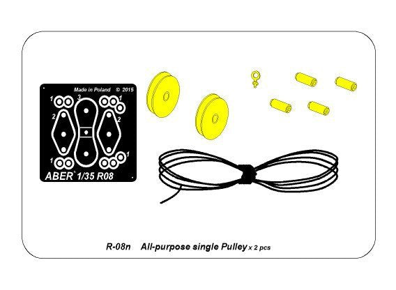 Aber R-08n All – purpose single Pulley x 2pcs 1/35 – zdjęcie 8