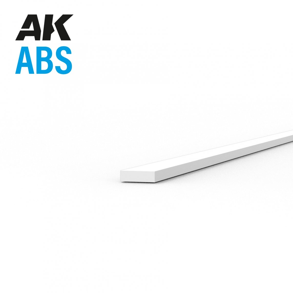 AK Interactive AK6702 STRIPS 0.25 X 1.00 X 350MM – ABS STRIP – 10 UNITS PER BAG