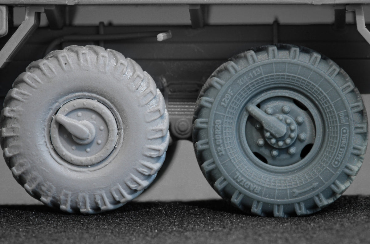 ScaleX WM 72001S ZIL 131 Sagged wheel set (for ICM) 1/72