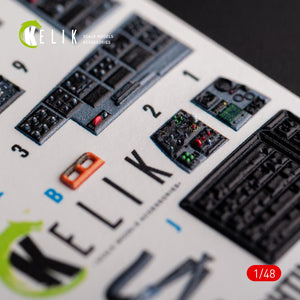 KELIK K48103 F-16A/C - interior 3D decals for Academy kit 1/48 – zdjęcie 3