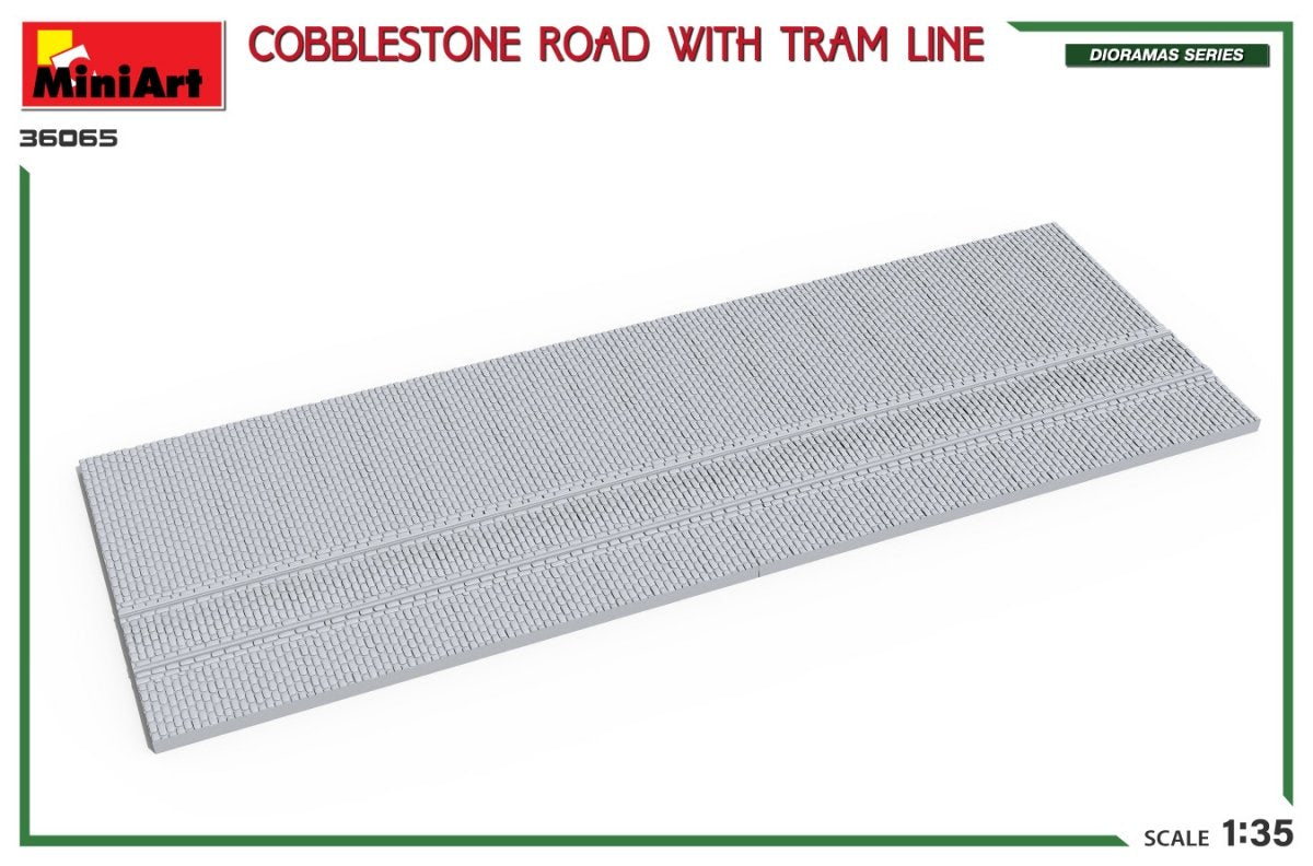 Miniart 36065 COBBLESTONE ROAD WITH TRAM LINE 1/35 – zdjęcie 3