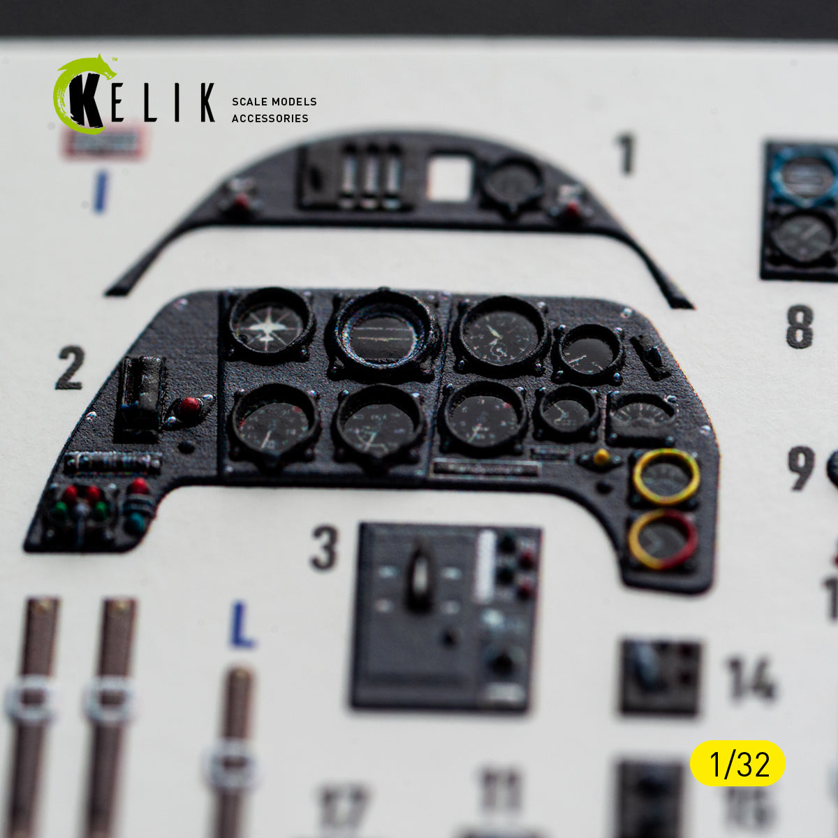 KELIK K 32056 Bf-109 G2/4 - interior 3D decals for Revell kit 1/32 – image 3