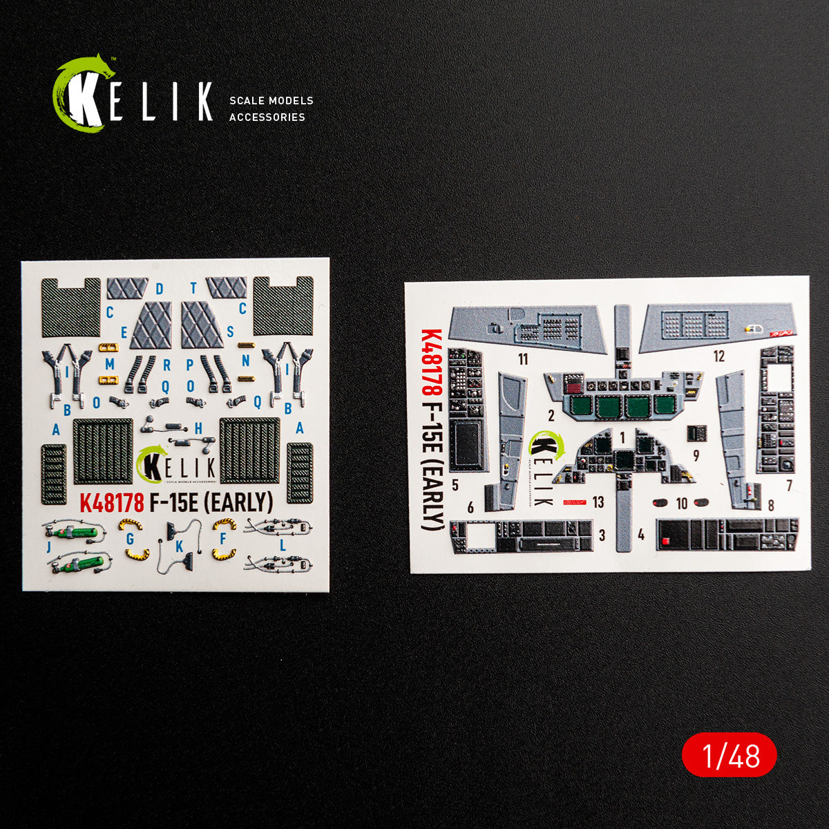 KELIK K48178 F-15E (Early) - interior 3D decals for Hasegawa kit 1/48 – image 2