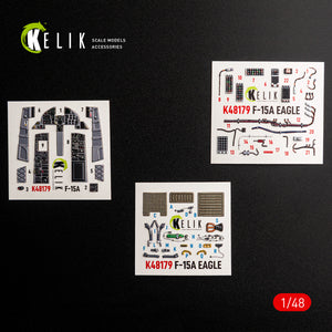 KELIK K48179 F-15A - interior 3D decals for Hasegawa kit 1/48 – zdjęcie 2