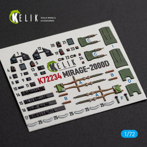 KELIK K72234 Mirage-20000 - interior 3D decals for DreamModel kit 1/72 – obrázek 2