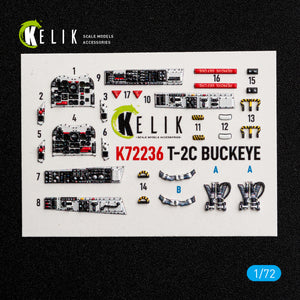 KELIK K72236 T-2C BUCKEYE - interior 3D decals for Wolfpack kit 1/72 – Bild 2