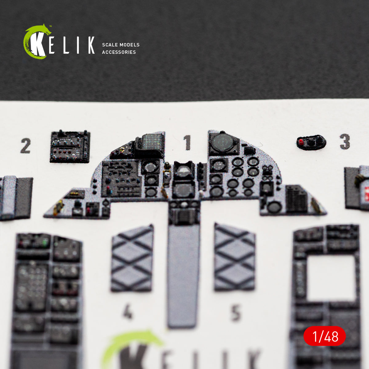KELIK K48180 F-151 (Early) - interior 3D decals for Hasegawa kit 1/48 – obrázek 3
