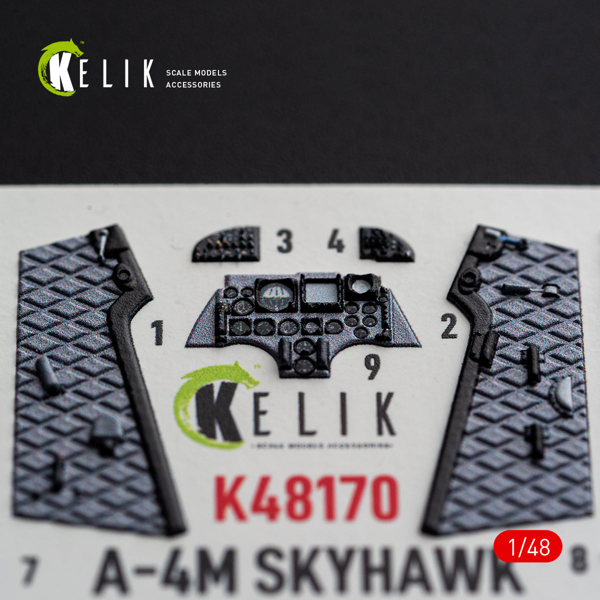 KELIK K48170 A-4M SKYHAWK - interior 3D decals for Hasegawa kit (1/48) – obrázek 9